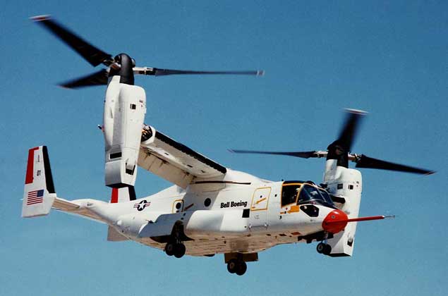  Bell Helicopter Textron     ПРЕОБРАЗУЕМЫЙ ЛЕТАТЕЛЬНЫЙ АППАРАТV-22 «Оспри». В вертикальном положении его двигатели создают подъемную силу при взлете и посадке.