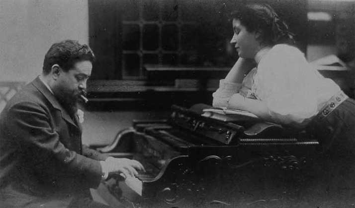  Archivio I.G.D.A.     ИСААК АЛЬБЕНИС с дочерью Лаурой (фото 1906)