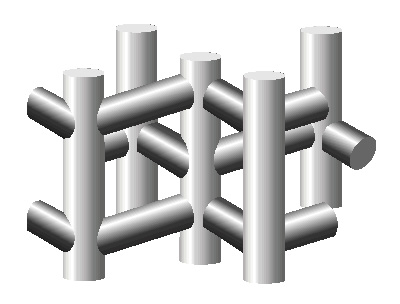 Рис. 3. ЦЕОЛИТ ZSM-5. Схематическое представление структуры в виде пересекающихся трубок.
