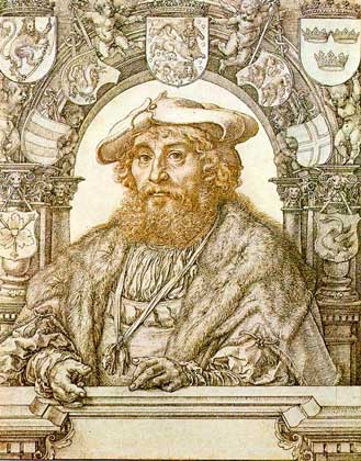 КРИСТИАН II. Гравюра. 1523