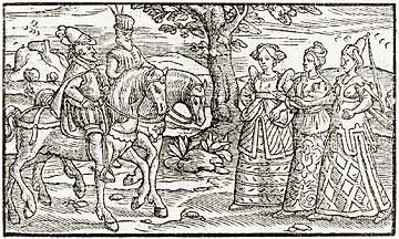 ИЛЛЮСТРАЦИЯ ИЗ КНИГИ Рафаэла Холиншеда Хроники Англии, Шотландии и Ирландии, в четырех частях (The Chronicles of England, Scotlande, and Irelande, in four parts). 1577