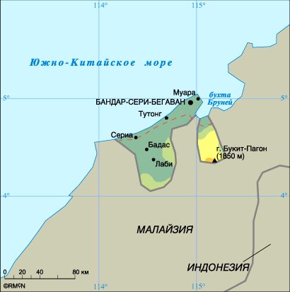 Карта Брунея