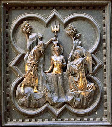 АНДРЕА ПИЗАНО. Южные ворота (фрагмент). Баптистерий Сан Джованни. Флоренция