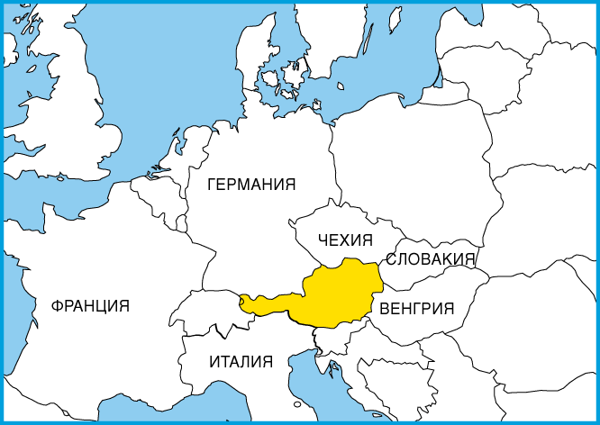 Карта. Австрия