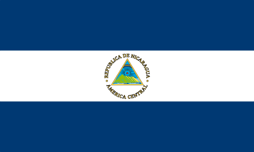 Флаг Никарагуа. Flag Images © 1998 The Flag Institute