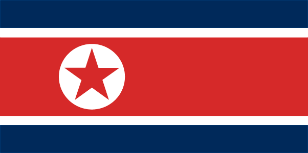 Флаг Корейской Народно-Демократической Республики. Flag Images © 1998 The Flag Institute