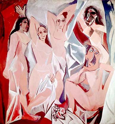 ПАБЛО ПИКАССО. АВИНЬОНСКИЕ ДЕВИЦЫ. 1906–1907. Музей современного искусства, Нью-Йорк. IGDA/G. Nimatallah/© 1997 Estate of Pablo Picasso/Artists Rights Society (ARS), New York