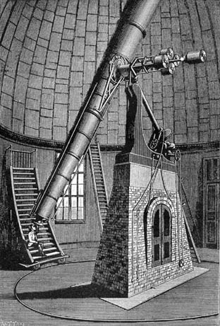 БОЛЬШОЙ РЕФРАКТОР Вашингтонской обсерватории, с помощью которого открыты спутники Марса.
