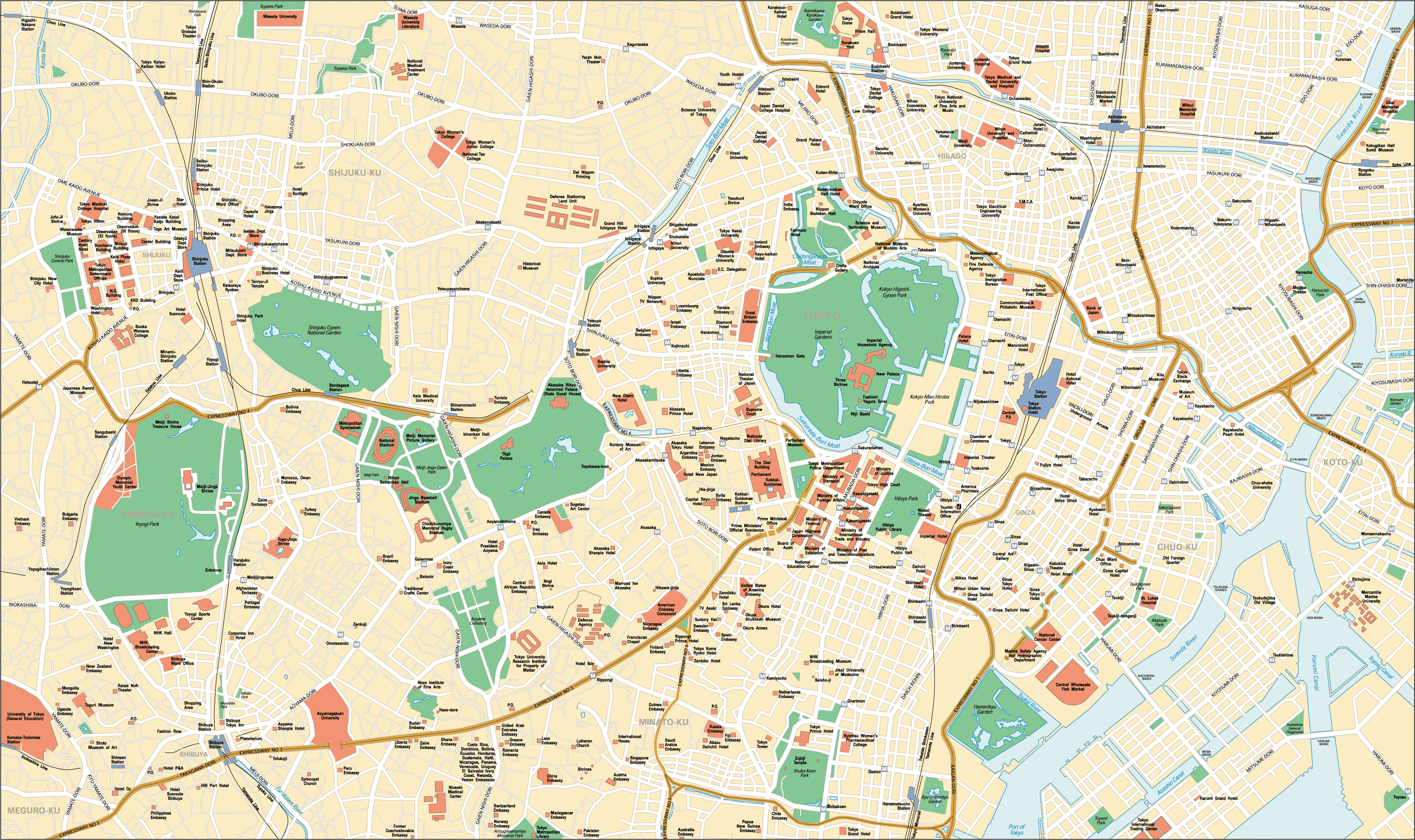  -     Карта Токио