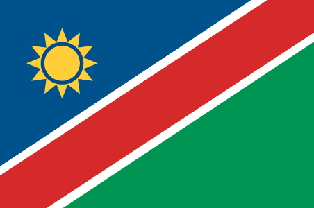 Флаг Намибии. Flag Images © 1998 The Flag Institute