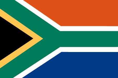 Флаг Южно-Африканской Республики. Flag Images © 1998 The Flag Institute