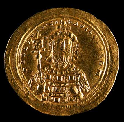  IGDA/G. Dagli Orti     МОНЕТА с изображением императора Василия II