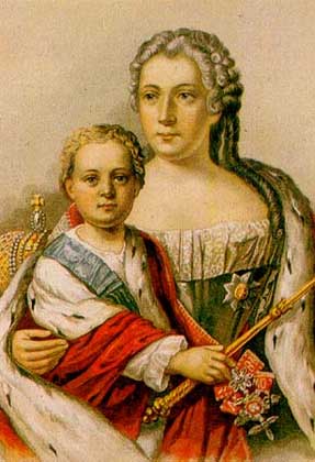 ИВАН VI с матерью Анной Леопольдовной