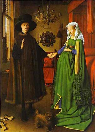 Свадебный портрет Джованни Арнольфини и Джованны Ченами (1434, Лондон, Национальная галерея).