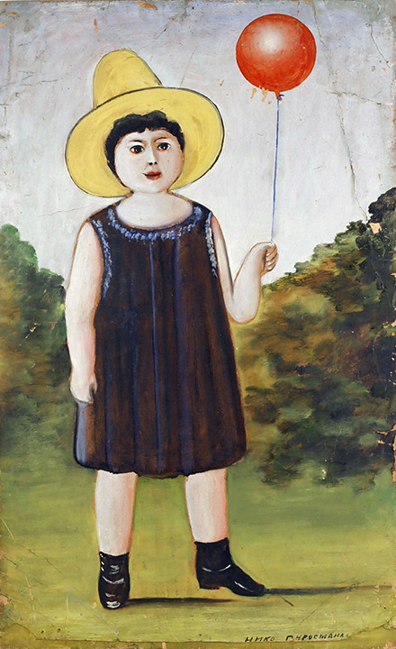 Нико Пиросмани. «Маленькая девочка в синем платье». Georgian National Museum (museum.ge)