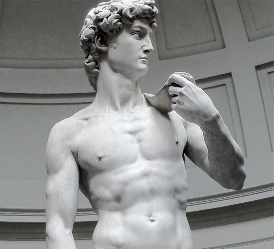 Давид. Микеланджело Буонарроти. Accademia di belle arti di Firenze